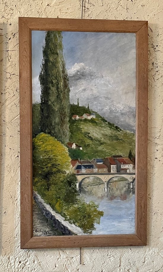 Diptych of landscapes of Dordogne and Perigord, dated 1928