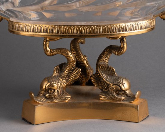 Cut Crystal and Gilt Bronze Cup, 19th Century