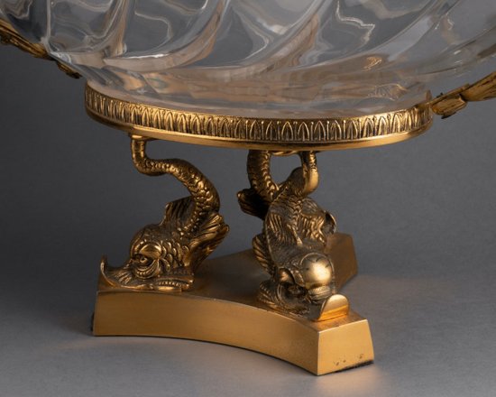 Cut Crystal and Gilt Bronze Cup, 19th Century