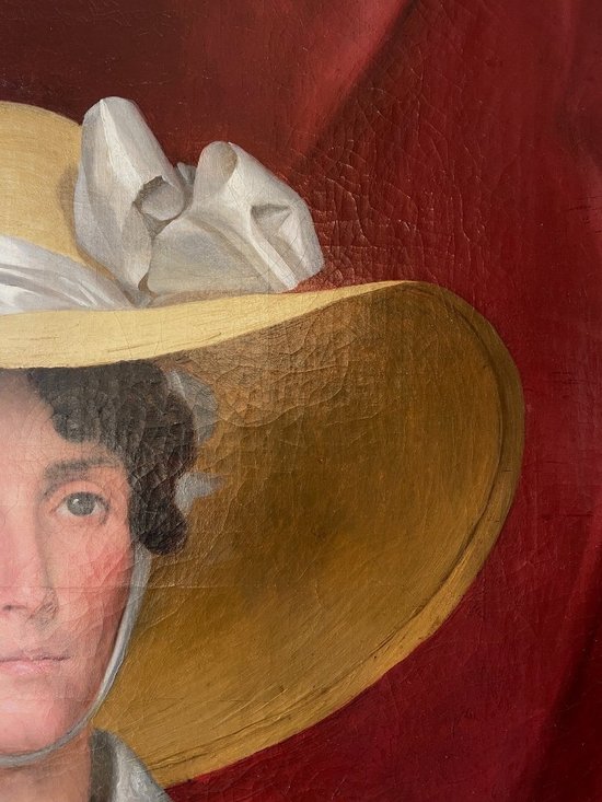 Summer Portrait : Woman With Hat, 19th Century