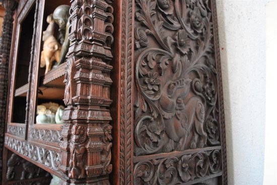 Very Richly Carved 19th Century India Wardrobe