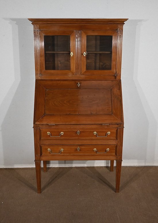 Bureau de Pente Vitrine en Acacia massif, style Louis XVI – 1ère partie XIXe