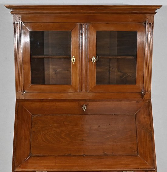 Bureau de Pente Vitrine en Acacia massif, style Louis XVI – 1ère partie XIXe