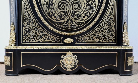 Support Cabinet in Blackened Pear Tree, Napoleon III Period - Mid-19th Century