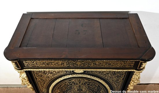 Support Cabinet in Blackened Pear Tree, Napoleon III Period - Mid-19th Century