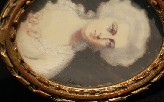 19th century miniature Portrait of a woman