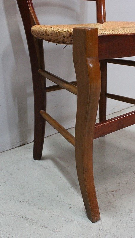 Suite Of 6 Straw Chairs In Cherry - XXth