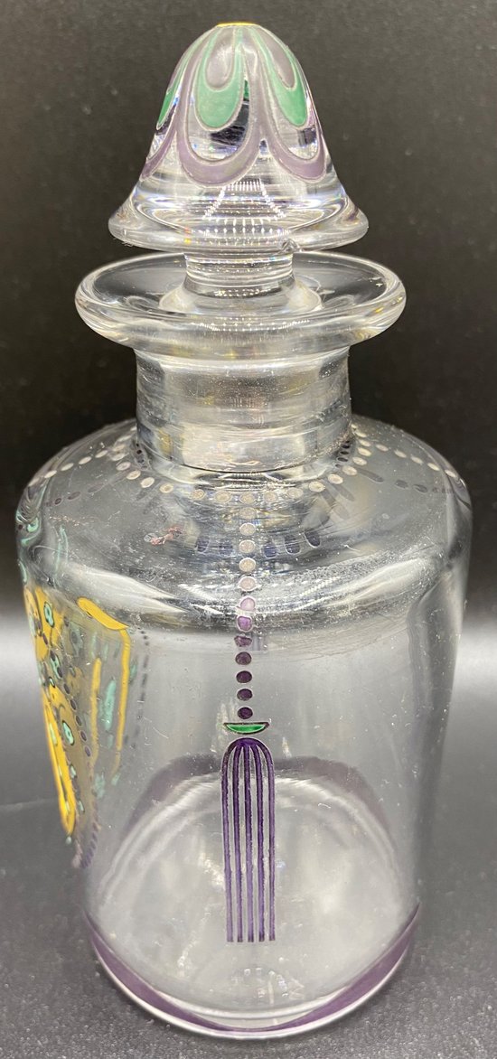 SAINT LOUIS ENAMELLED CRYSTAL BOTTLE