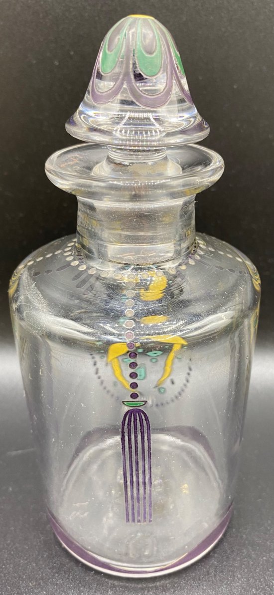 SAINT LOUIS ENAMELLED CRYSTAL BOTTLE