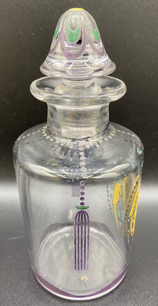 SAINT LOUIS ENAMELLED CRYSTAL BOTTLE