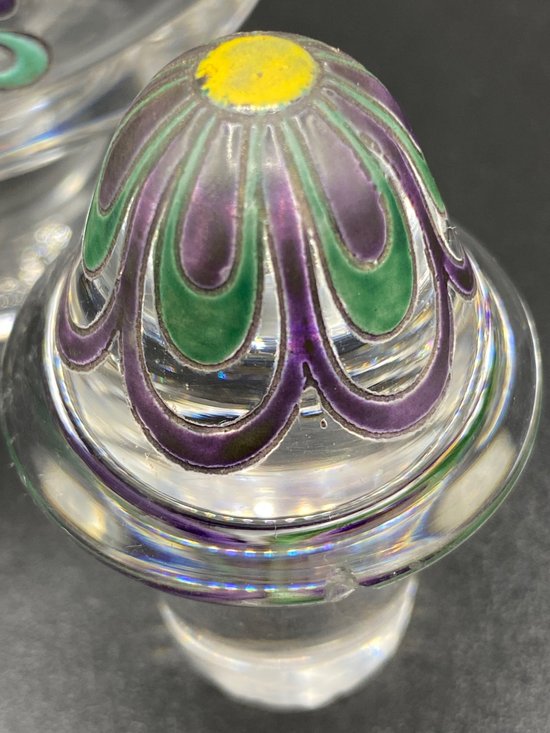 SAINT LOUIS ENAMELLED CRYSTAL BOTTLE