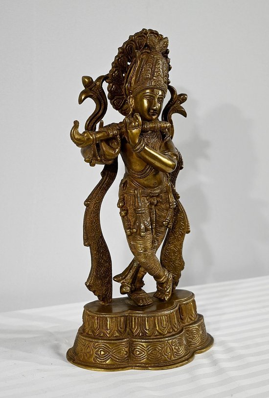 Bronzo "Krishna" - Fine del XIX secolo