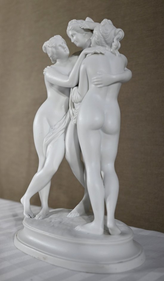 Group in Biscuit "The Three Nymphs" - Early 20th Century