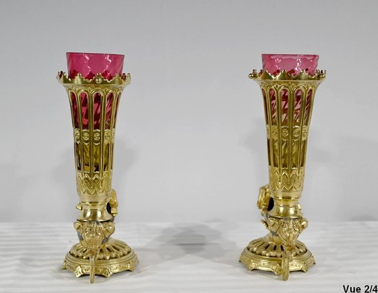 Pair of Bronze Rython Vases – 1st part of the 19th century