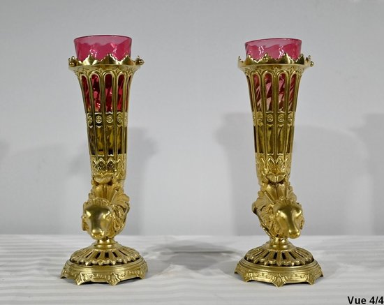 Pair of Bronze Rython Vases – 1st part of the 19th century