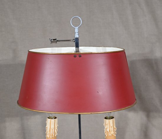 Bouillotte Lamp in Silver Metal - Early 20th Century