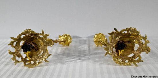 Pair of Gilt Bronze Candlesticks - Late 19th Century