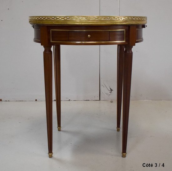 Mahogany Bouillotte table, Louis XVI style - Early XXth century