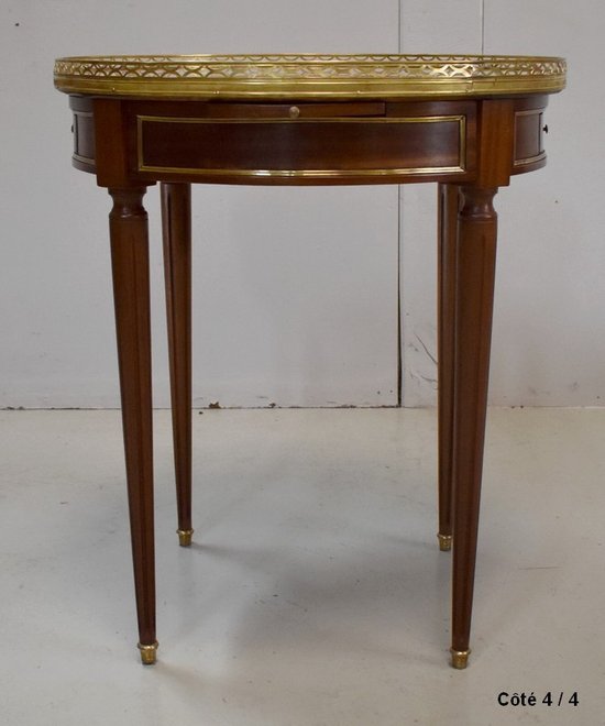 Mahogany Bouillotte table, Louis XVI style - Early XXth century