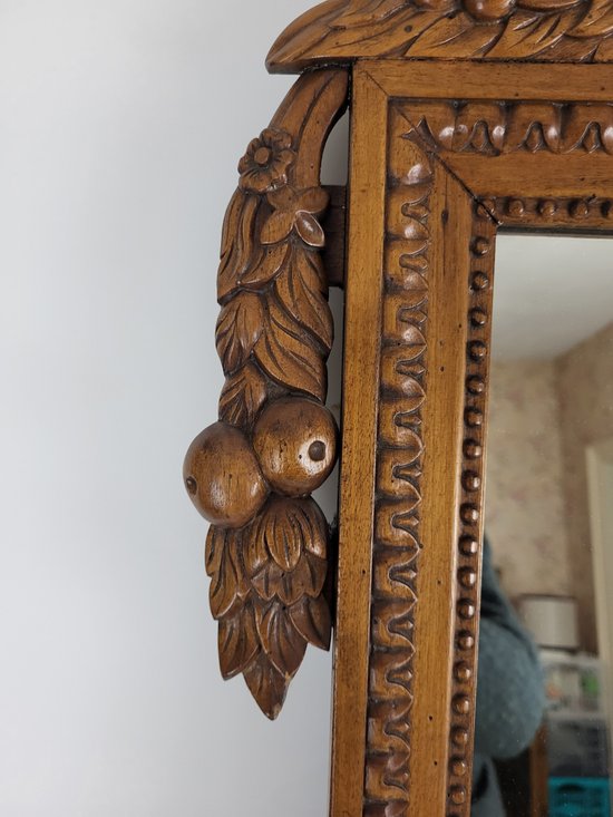 Natural wood mirror Louis XVI style 19th century