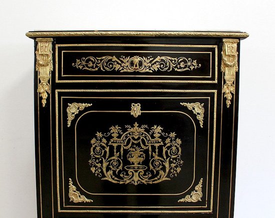 Secretary in blackened wood, Napoleon III period - 19th century