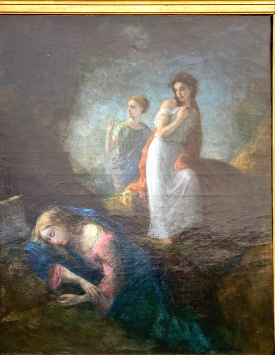 Table, painting of Saint Madeleine.