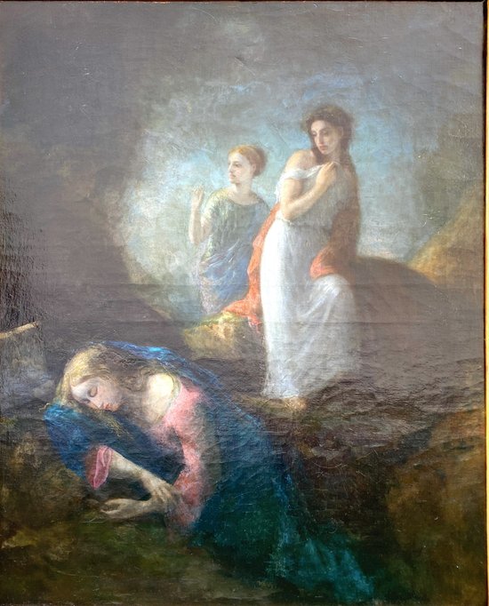 Table, painting of Saint Madeleine.