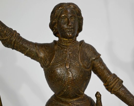 Régule de Jeanne d’Arc Victorieuse, signé A. Foulon – Fin XIXe