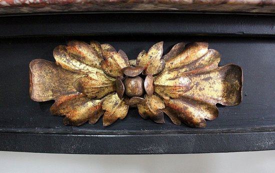 Wall Console in Marble and Wrought Iron, Rocaille spirit – 1940 / 1950