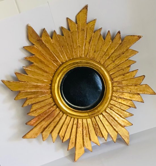 Radiant mirror in gilded wood with 20th century leaf