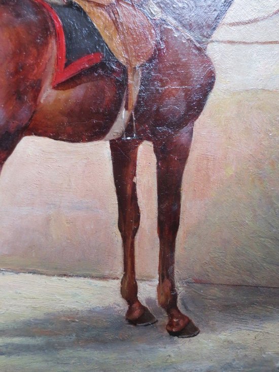 Horse Portrait Attributed To Ernest Jean Delahaye.