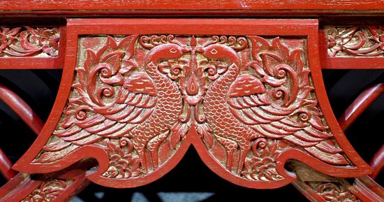 Barbed Bench in Teak, China - Late 19th Century