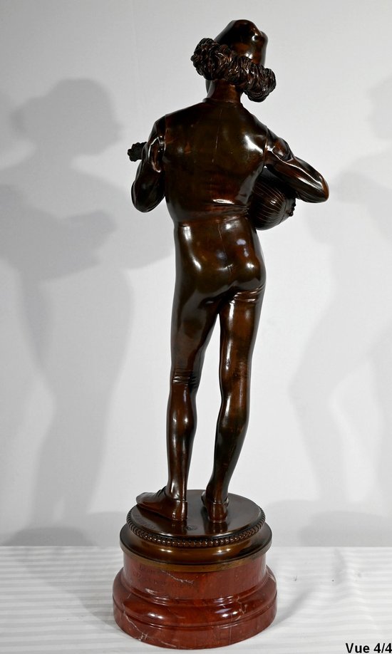 Bronze « Chanteur Florentin du XVe Siècle », signé P.Dubois – 1865