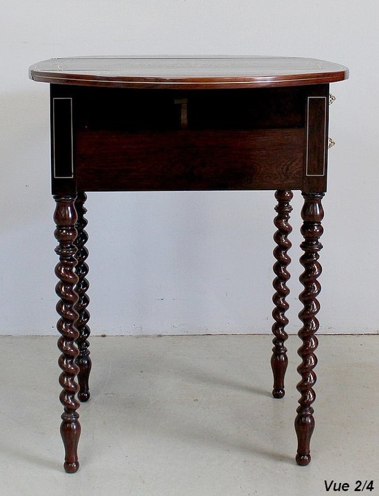 Small Rio Rosewood Shutter Table, Napoleon III Period – Mid-19th Century