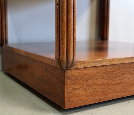 Serving Table on Wheels in Walnut, Art Deco - Early 20th Century