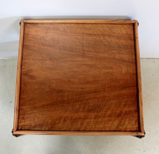 Serving Table on Wheels in Walnut, Art Deco - Early 20th Century