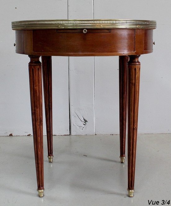 Mahogany Bouillotte table, Louis XVI style - Early 20th century