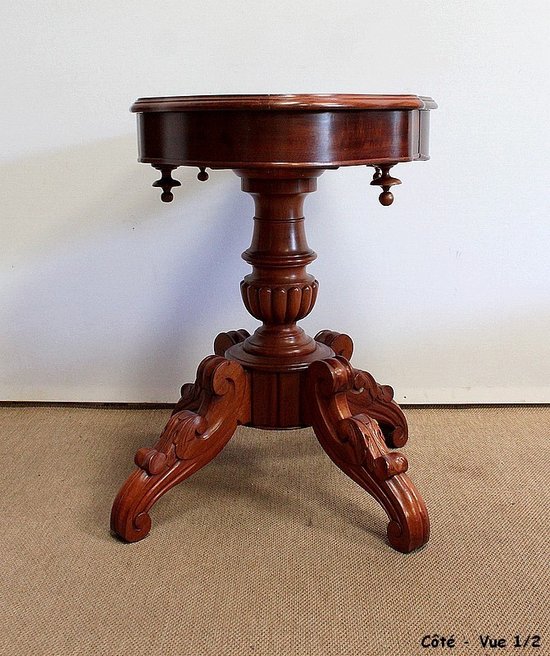 Small Mahogany Violin Pedestal Table - 2nd half of the 19th century