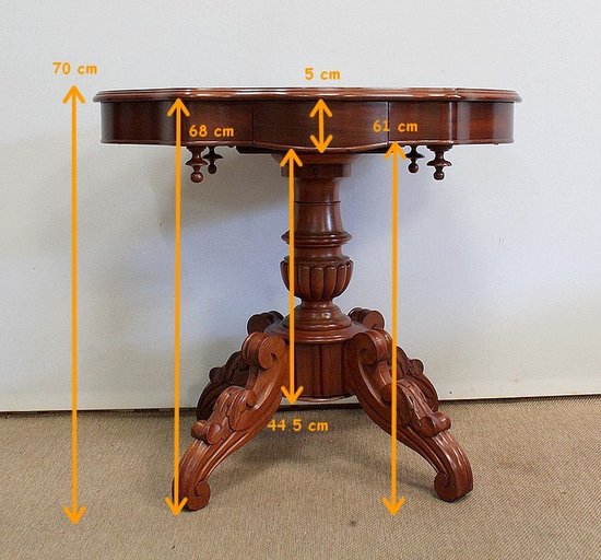 Small Mahogany Violin Pedestal Table - 2nd half of the 19th century