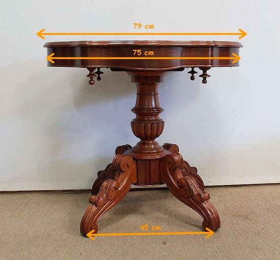 Small Mahogany Violin Pedestal Table - 2nd half of the 19th century