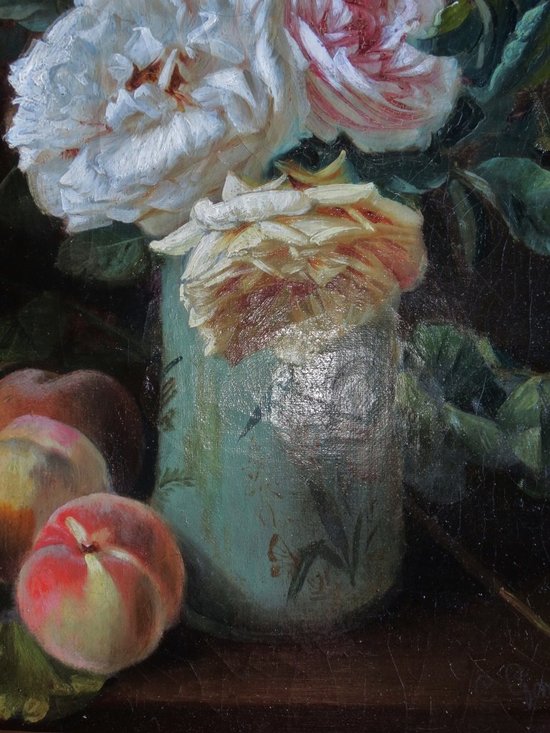 Bouquet firmato C. Gontier, XIX secolo.