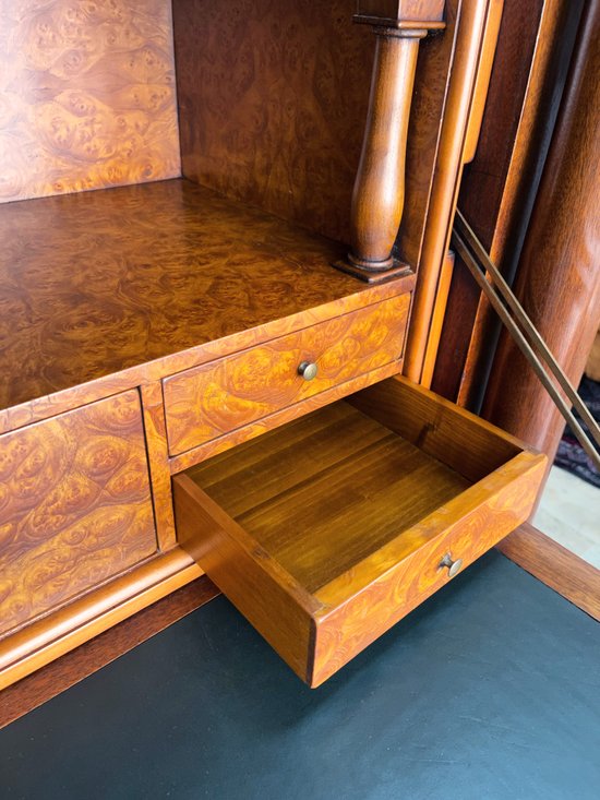 Mahogany secretary of style EMPIRE with detached columns