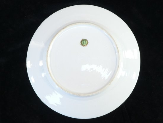 Assiette en Porcelaine de LIMOGES décor au canard