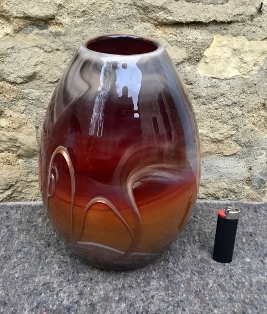 Vase en verre soufflé 