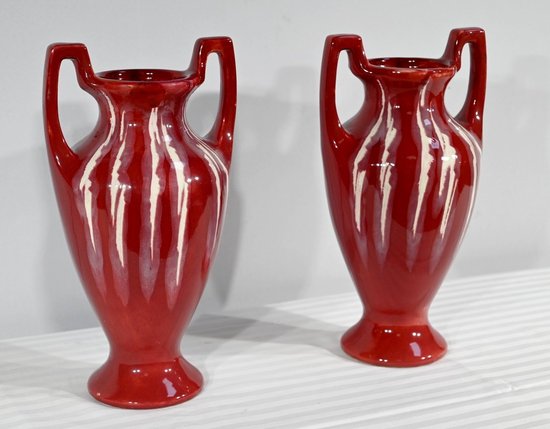 Pair of Ceramic Vases, Art Nouveau - 1900