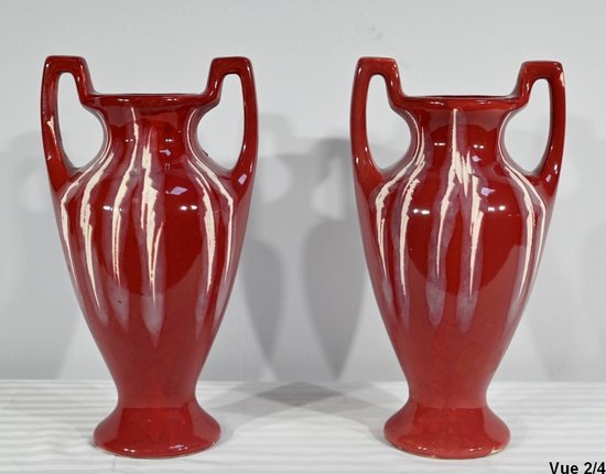 Pair of Ceramic Vases, Art Nouveau - 1900