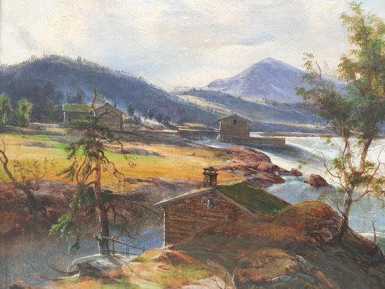 19th century French or Swiss school - Flood scene