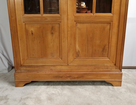 Solid cherry wood library-cabinet - end of 19th century