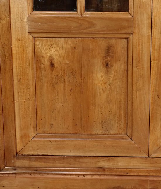 Solid cherry wood library-cabinet - end of 19th century