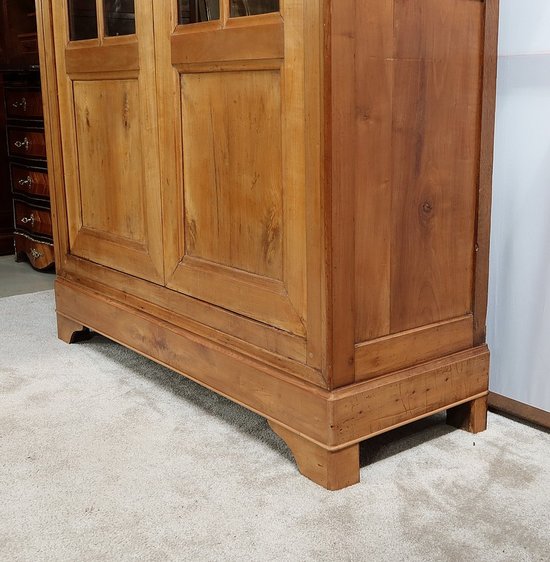 Solid cherry wood library-cabinet - end of 19th century